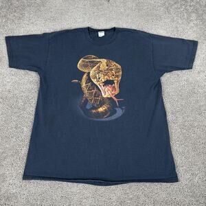 Vintage Rattlesnake Shirt Mens 2XL Snake Graphic Double Sided Anvil Human-i-Tees